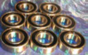 8 Balls Bearings 6205-2RS 25x52x15 Sealed