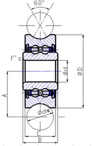 5 U Groove Guide Bearings:vxb:Ball Bearing