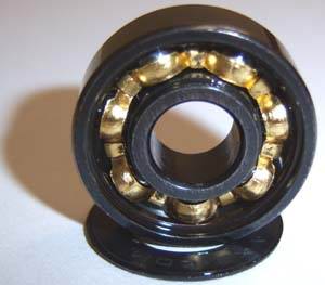 80 608-2RS ABEC-7 Black Skateboard/Inline Skate/Rollerblade/Hockey Bearing:Bronze Cage:Sealed:Black